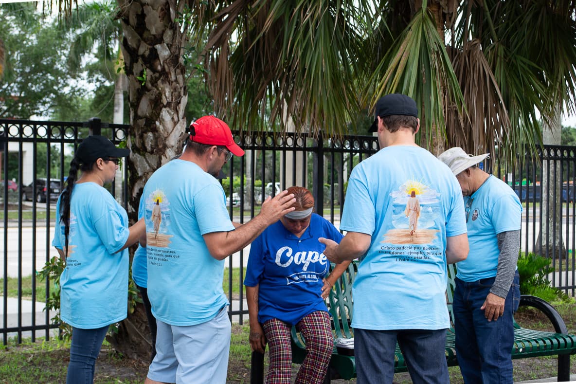 Volunteers on a community service outreach day